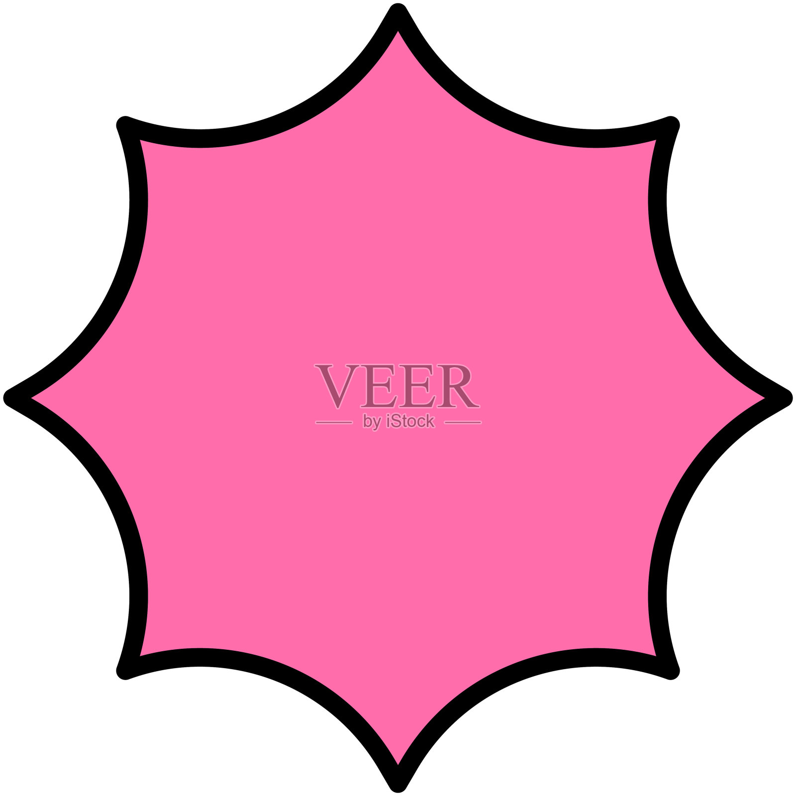 语音气球图标，填充样式矢量插图插画图片素材