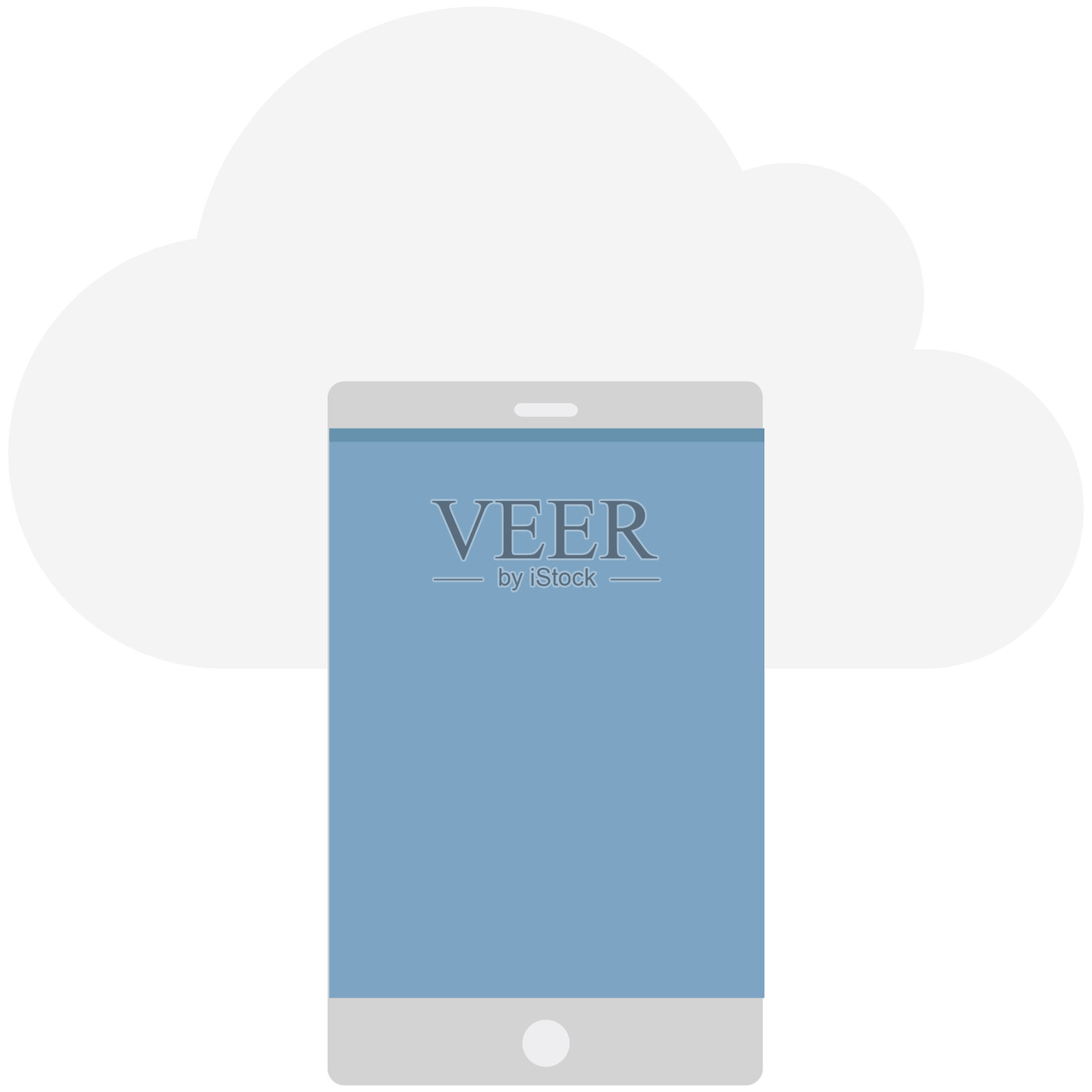 移动云矢量图标插画图片素材