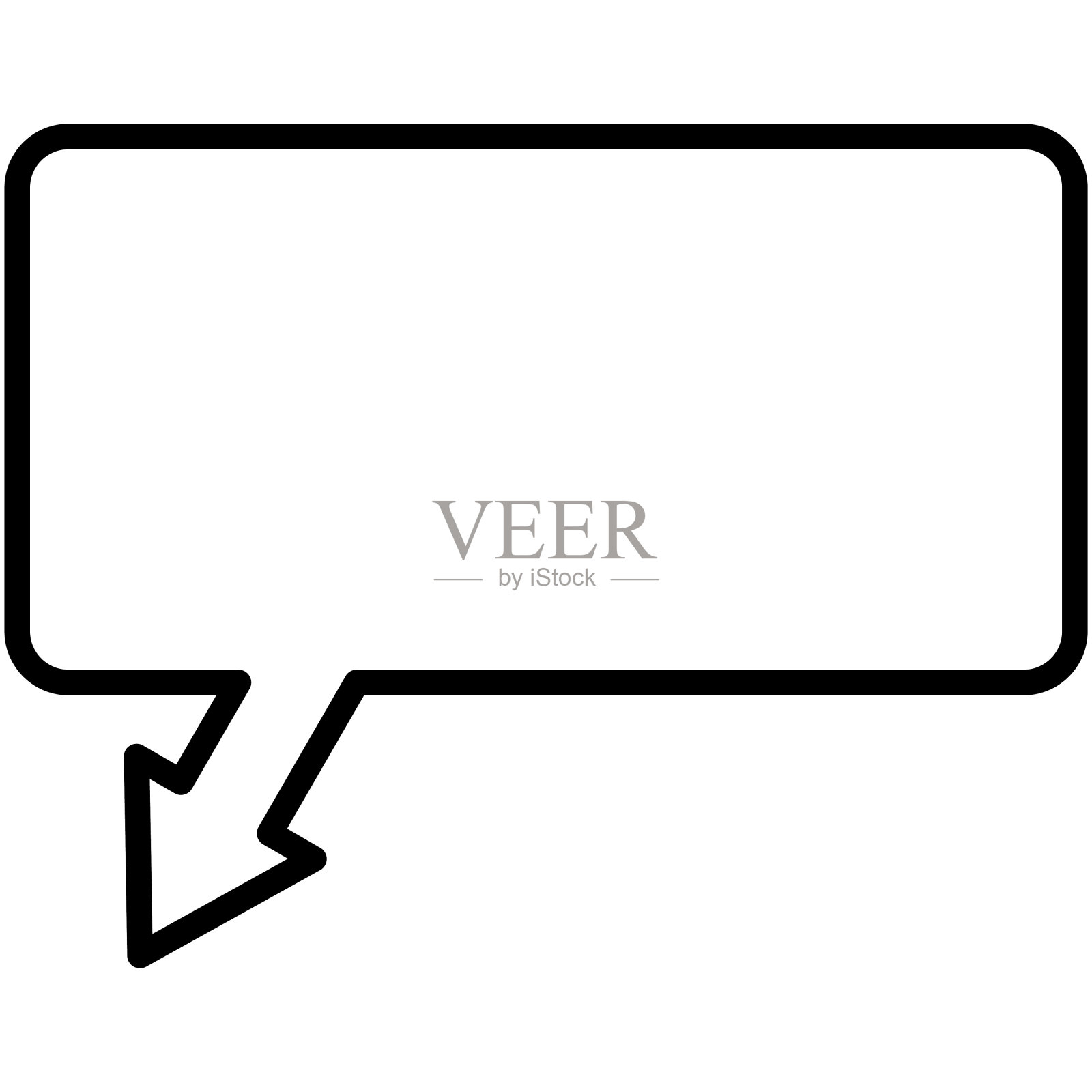 语音气球图标，线条风格矢量插图插画图片素材