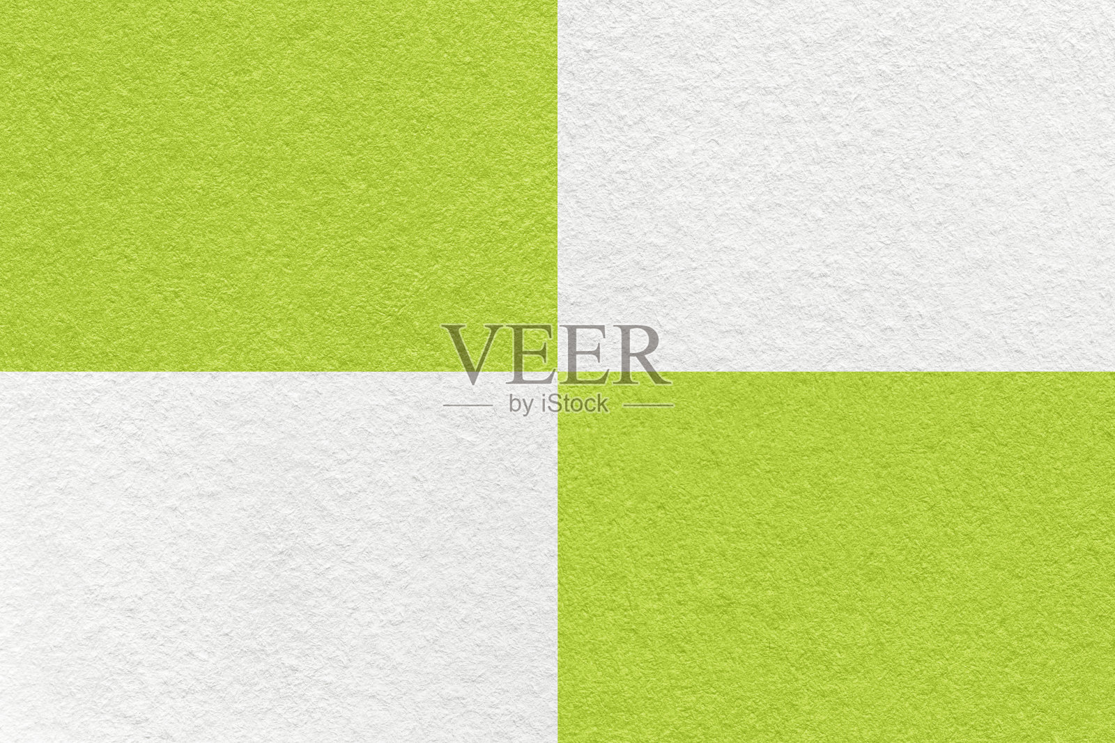 纹理工艺白色和绿色纸张背景与细胞模式，宏。结构的复古牛皮纸橄榄纸板。照片摄影图片