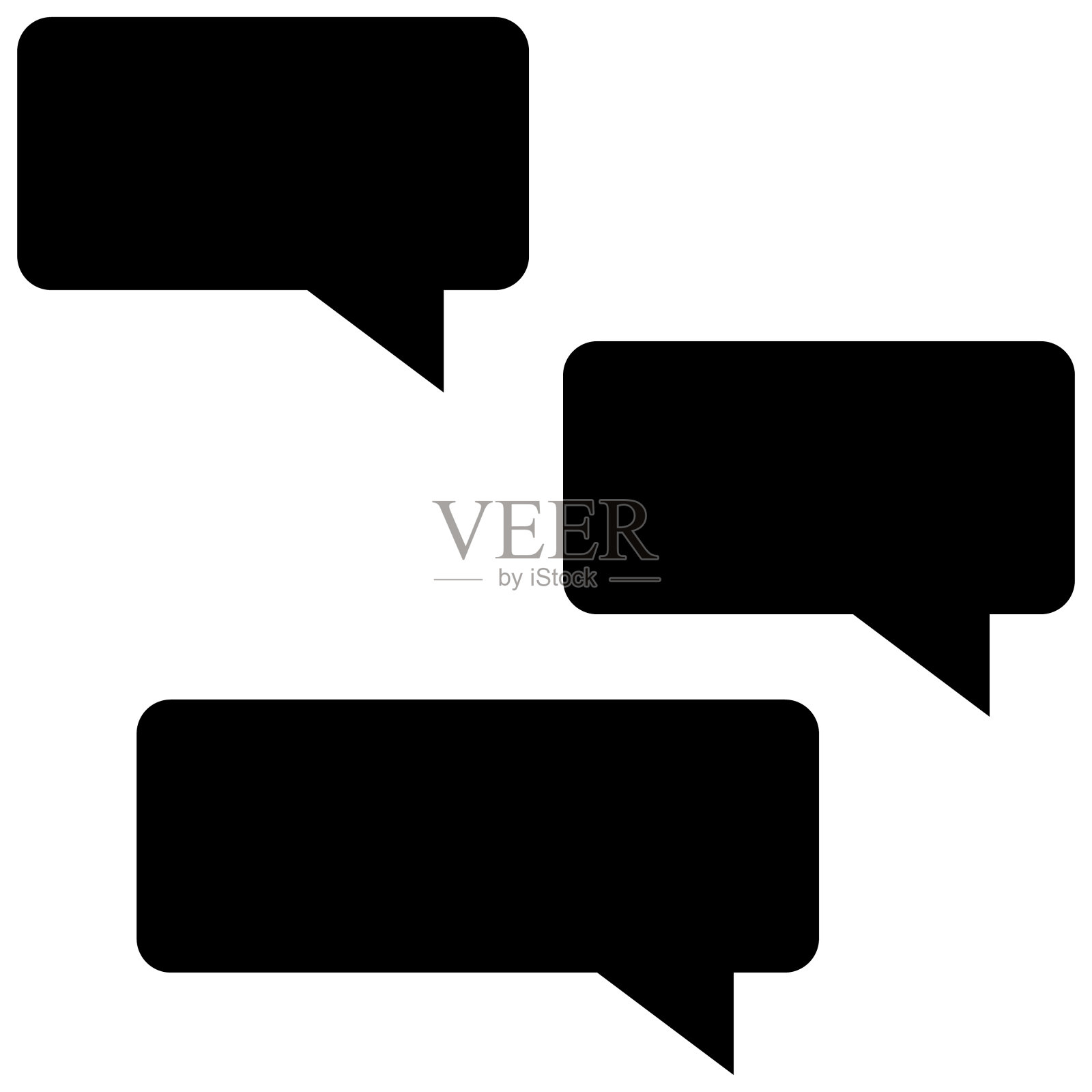 语音气球图标，立体风格矢量插图图标素材