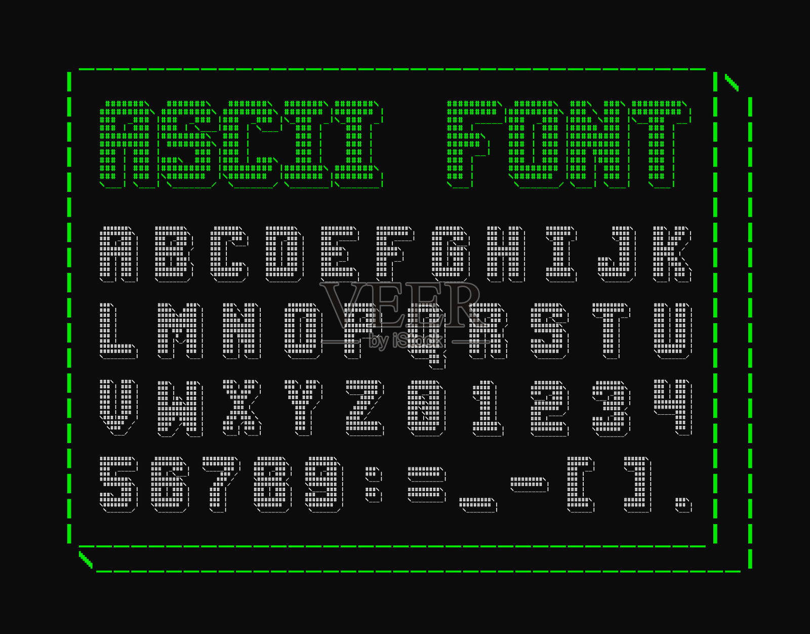 ASCII字体插画图片素材