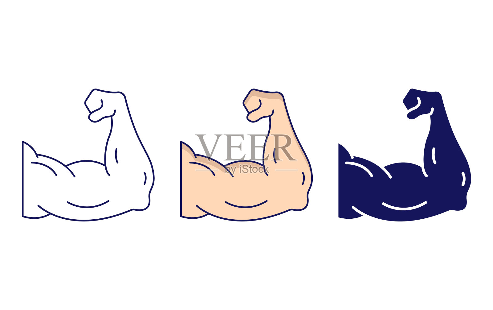 肌肉图标插画图片素材