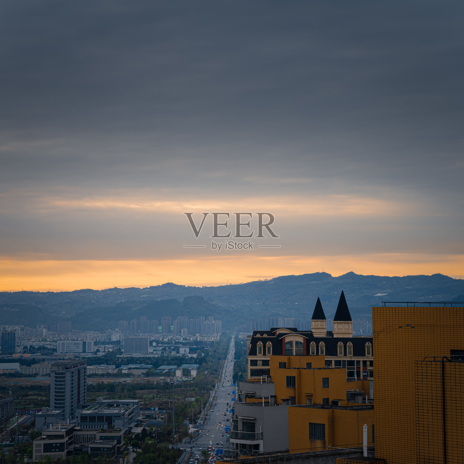 晨曦城市照片摄影图片