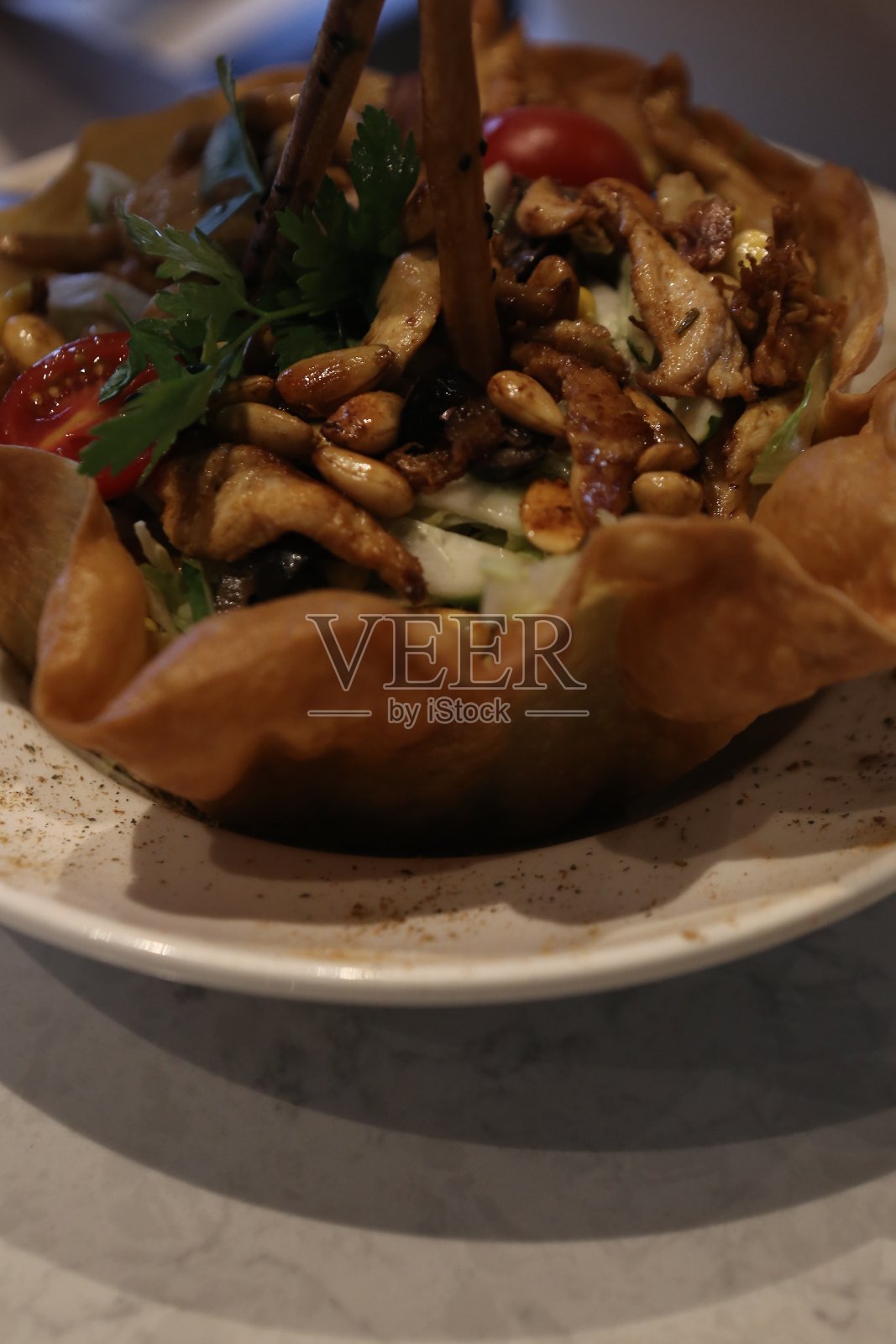 丰盛美味的土耳其早餐照片摄影图片