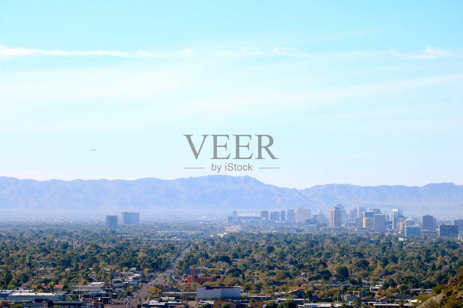 亚利桑那州凤凰城市中心的早晨照片摄影图片