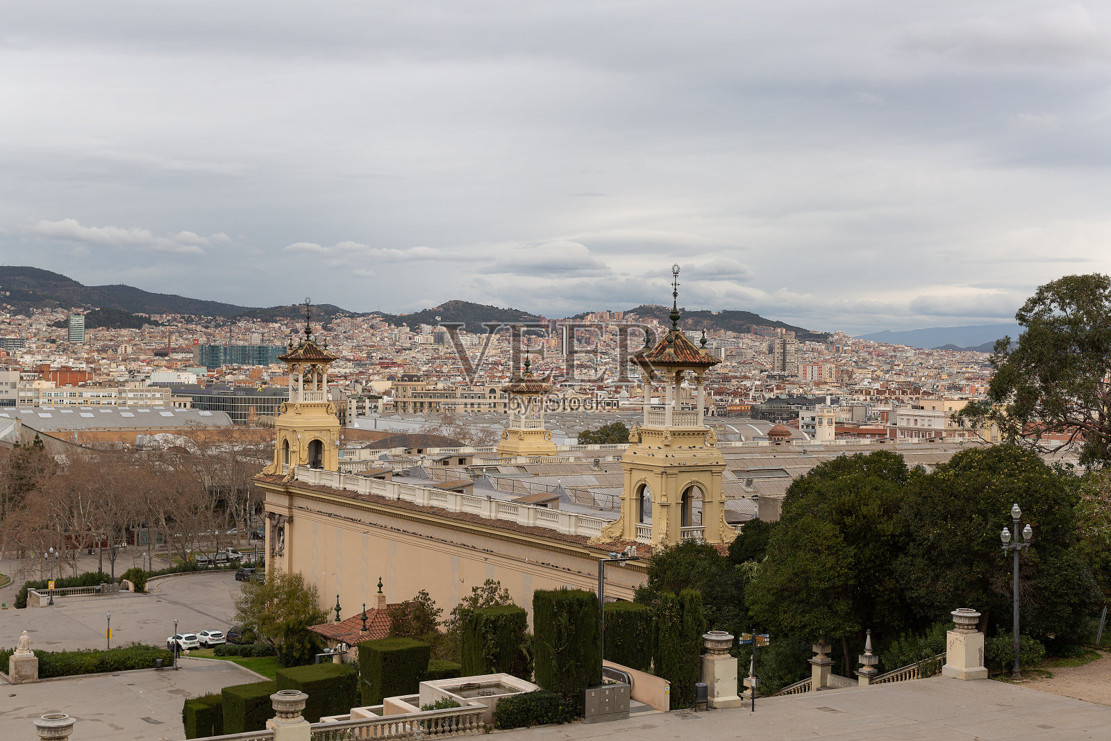 巴塞罗那的建筑和城市景观照片摄影图片