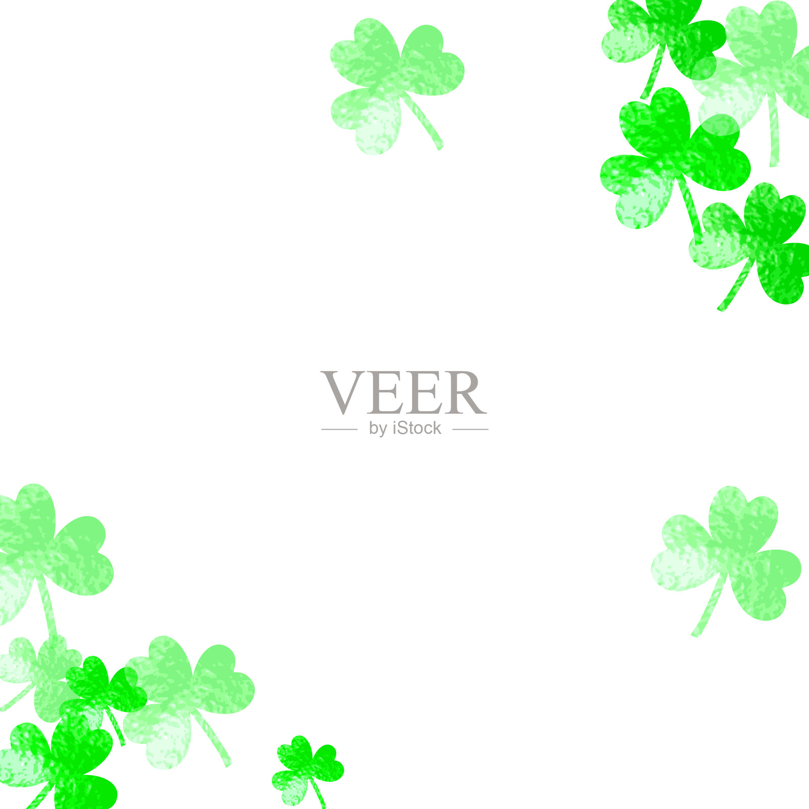 圣帕特里克节的三叶草背景。插画图片素材