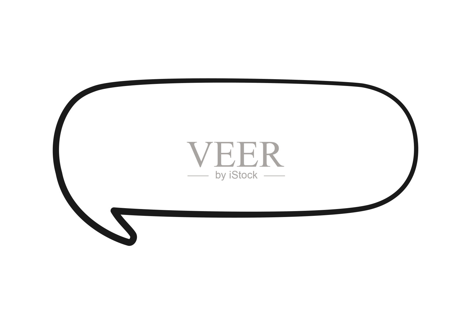 空语音气泡文本框。喜剧演讲泡泡涂鸦大纲。矢量插图。插画图片素材