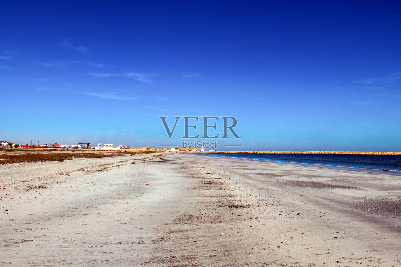 突尼斯加贝斯海滨长廊的景色照片摄影图片