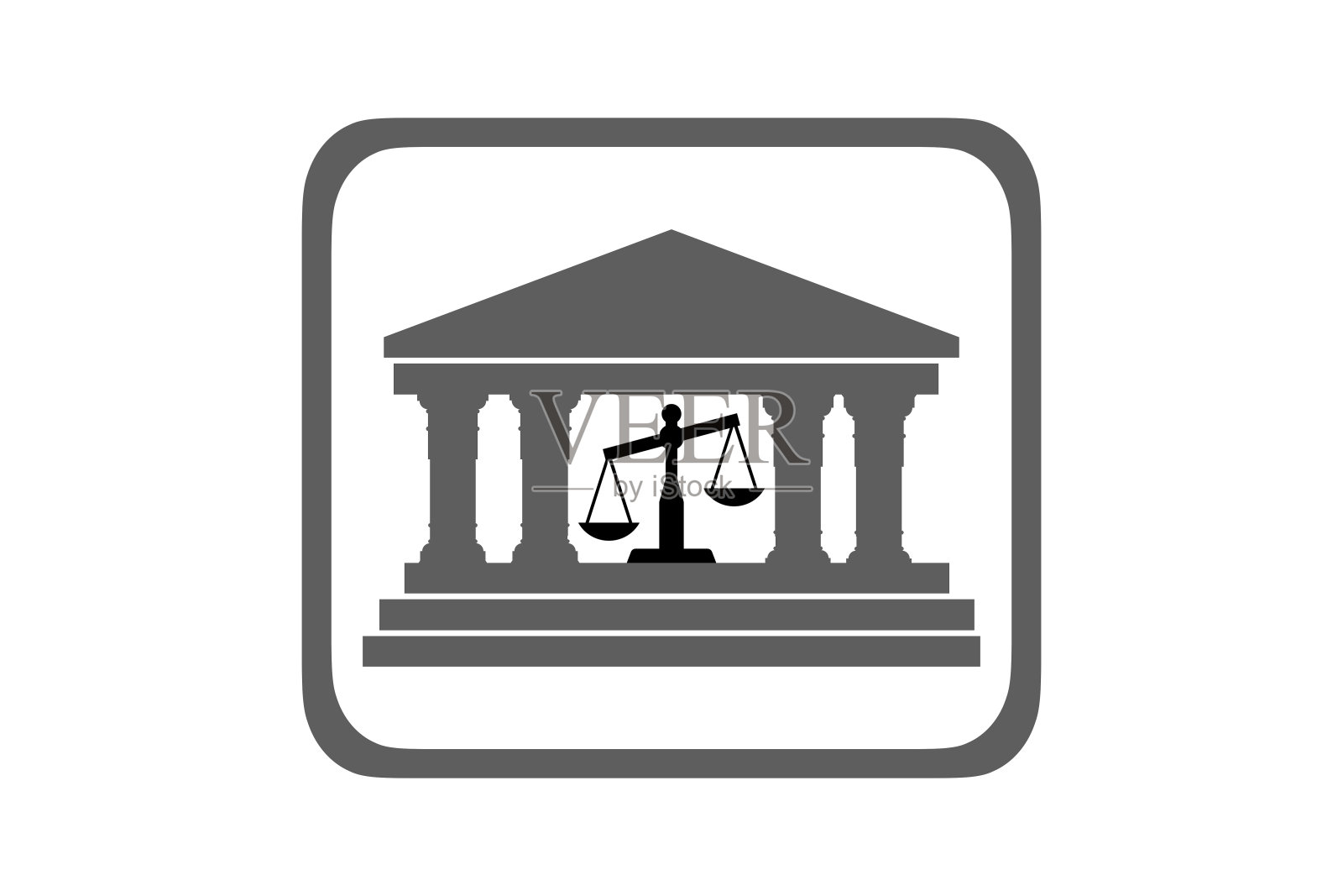 法院插画图片素材