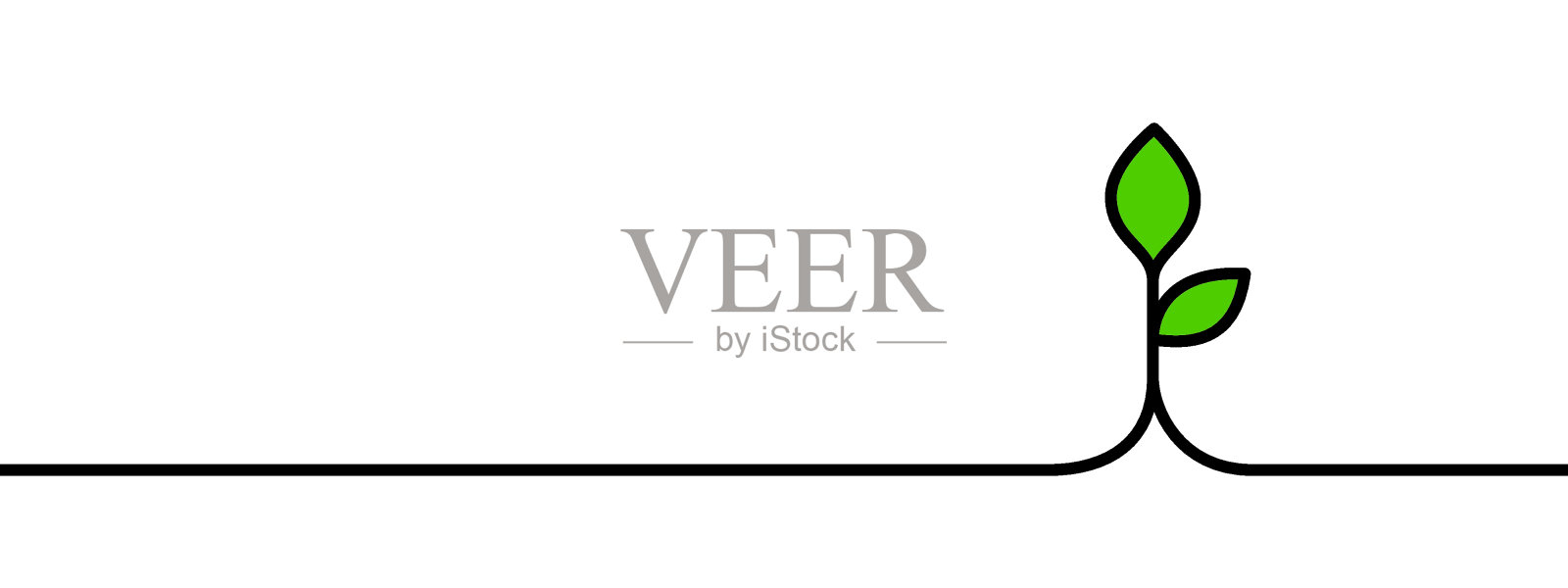 种子和发芽进度线图示插画图片素材