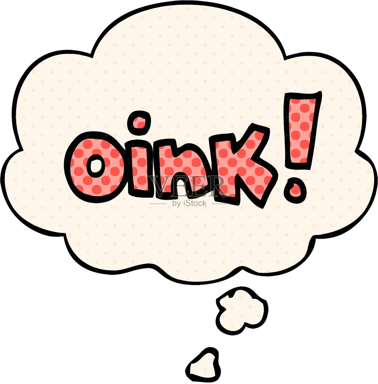 以漫画的形式将卡通单词与思想泡泡联系在一起插画图片素材