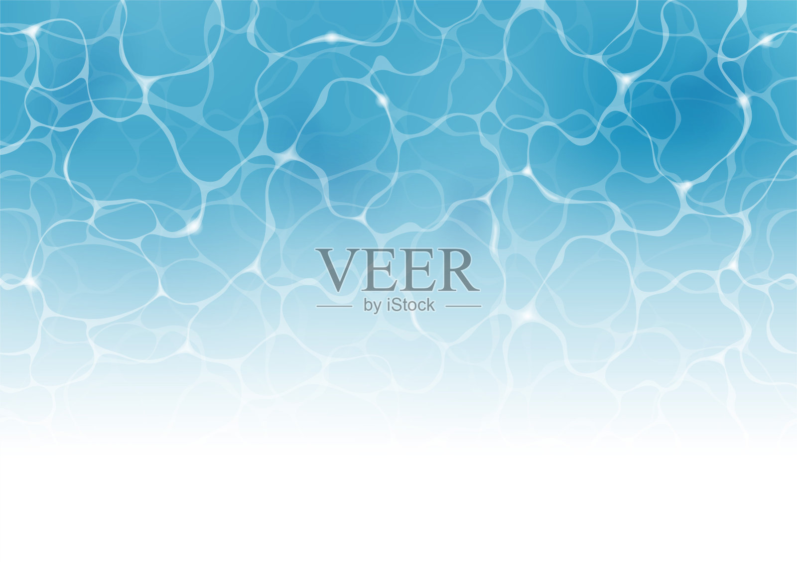 矢量无缝波纹游泳池抽象背景插图。插画图片素材