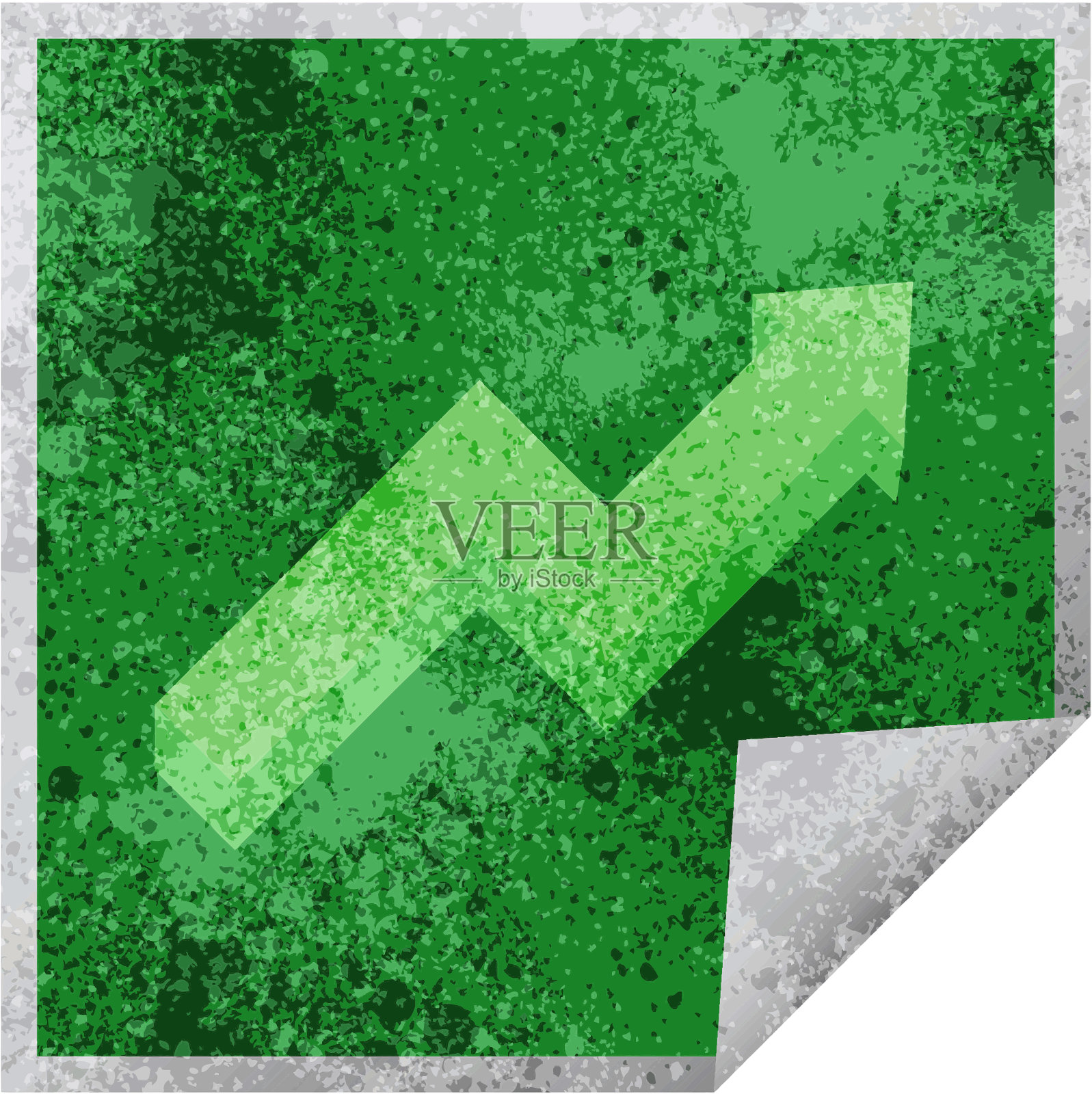 性能箭头图形矢量插图方形贴纸插画图片素材