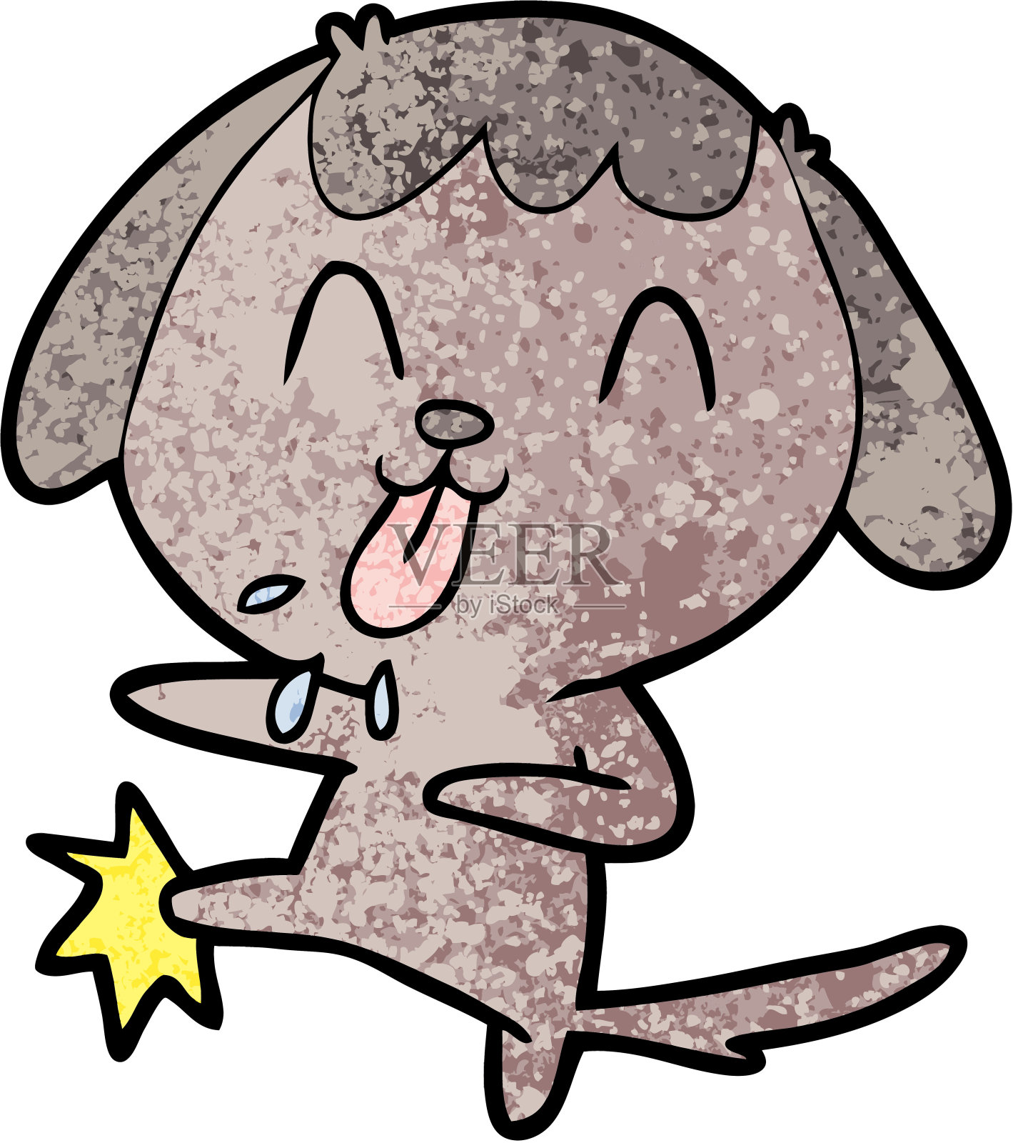 可爱的卡通狗插画图片素材