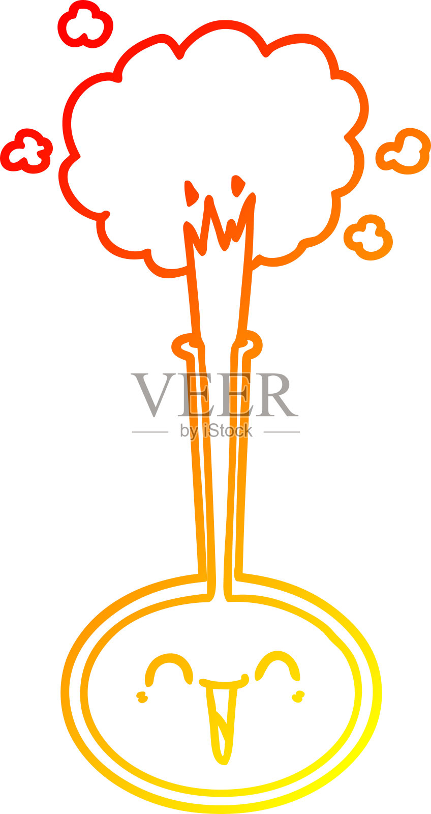 暖梯度线绘制的一个卡通科学实验插画图片素材