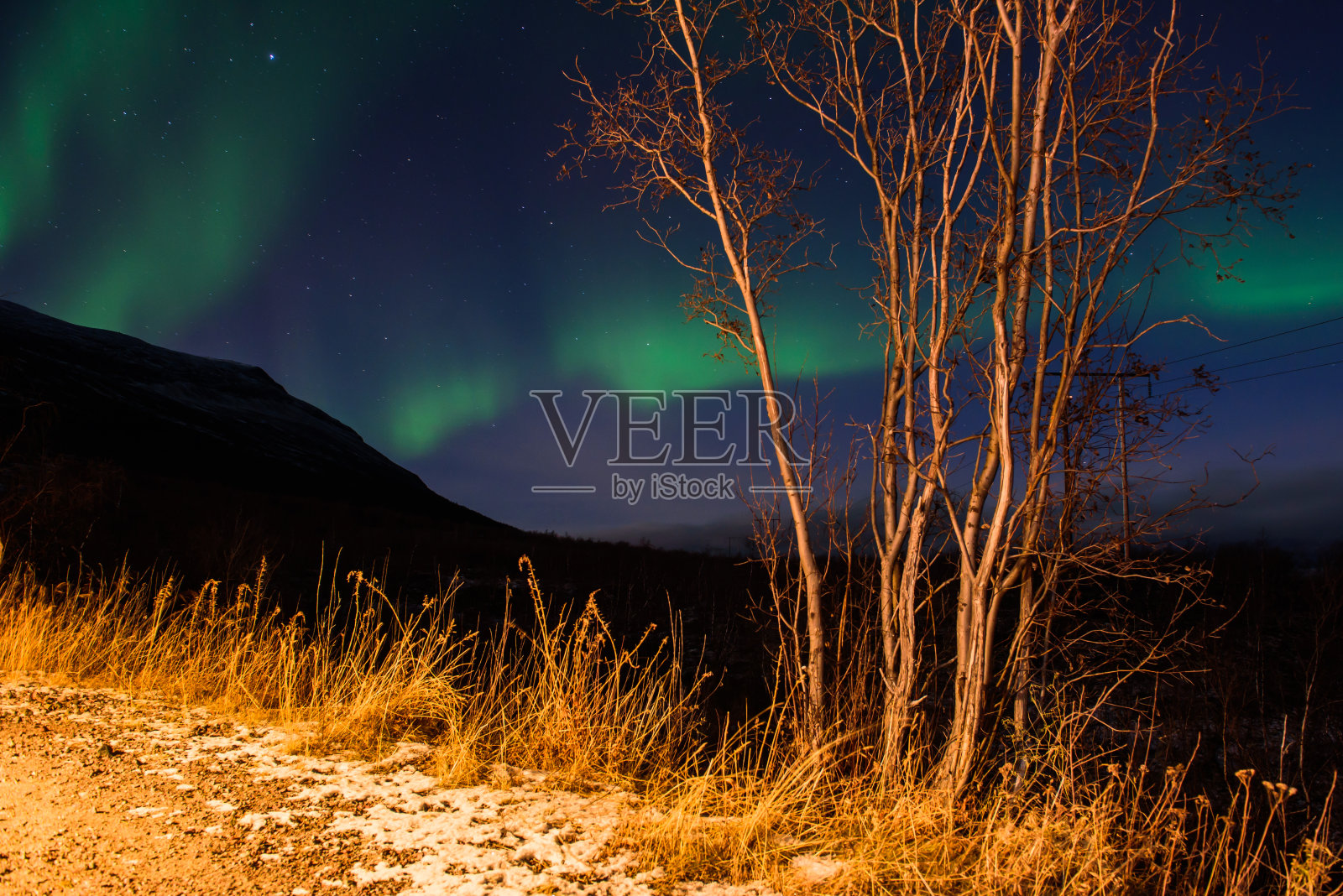 北极光，北极光。照片摄影图片