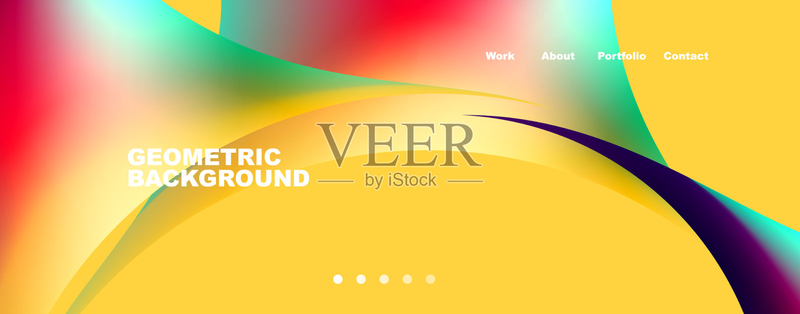 潮流简单的圆形渐变抽象背景插画图片素材