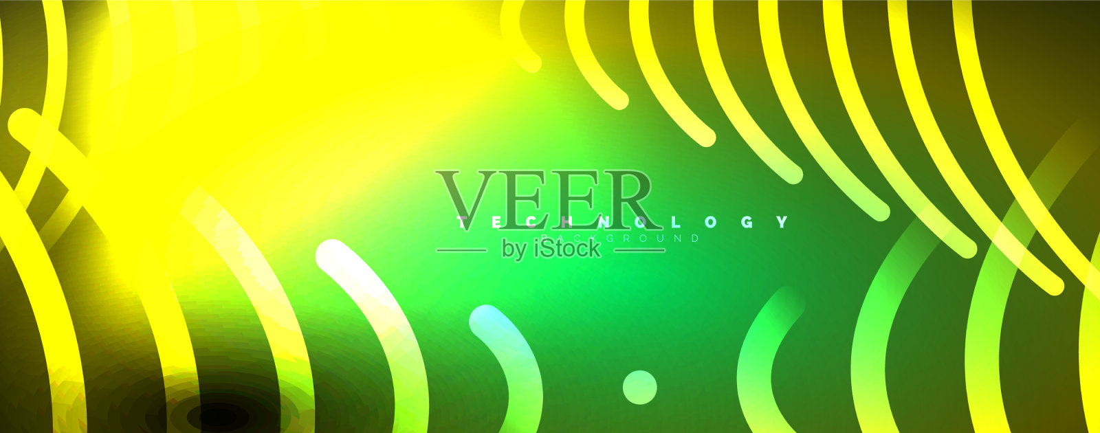 霓虹闪亮的光抽象的线条光束插画图片素材