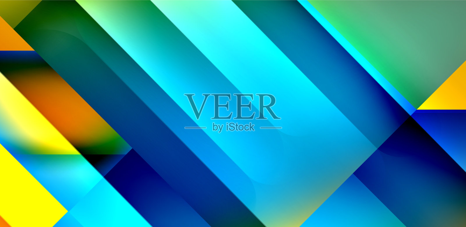 动态三角形设计与流体梯度颜色插画图片素材