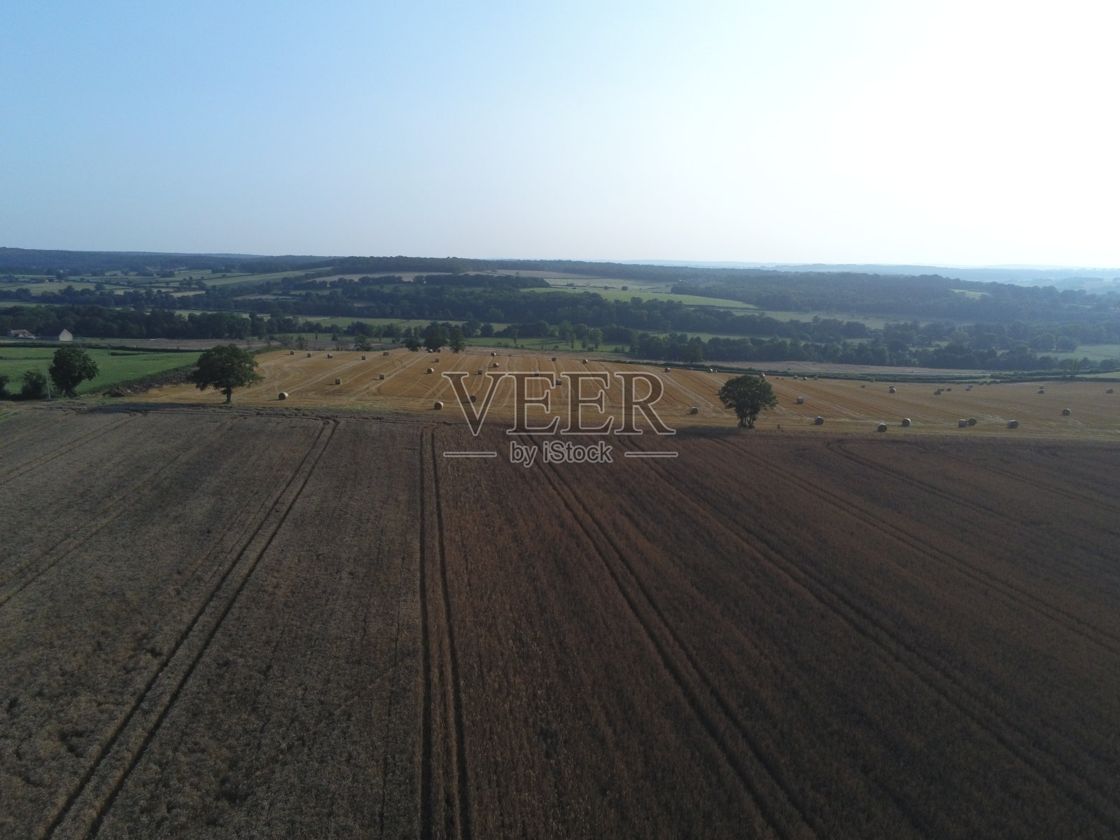 勃艮第的田野鸟瞰图照片摄影图片