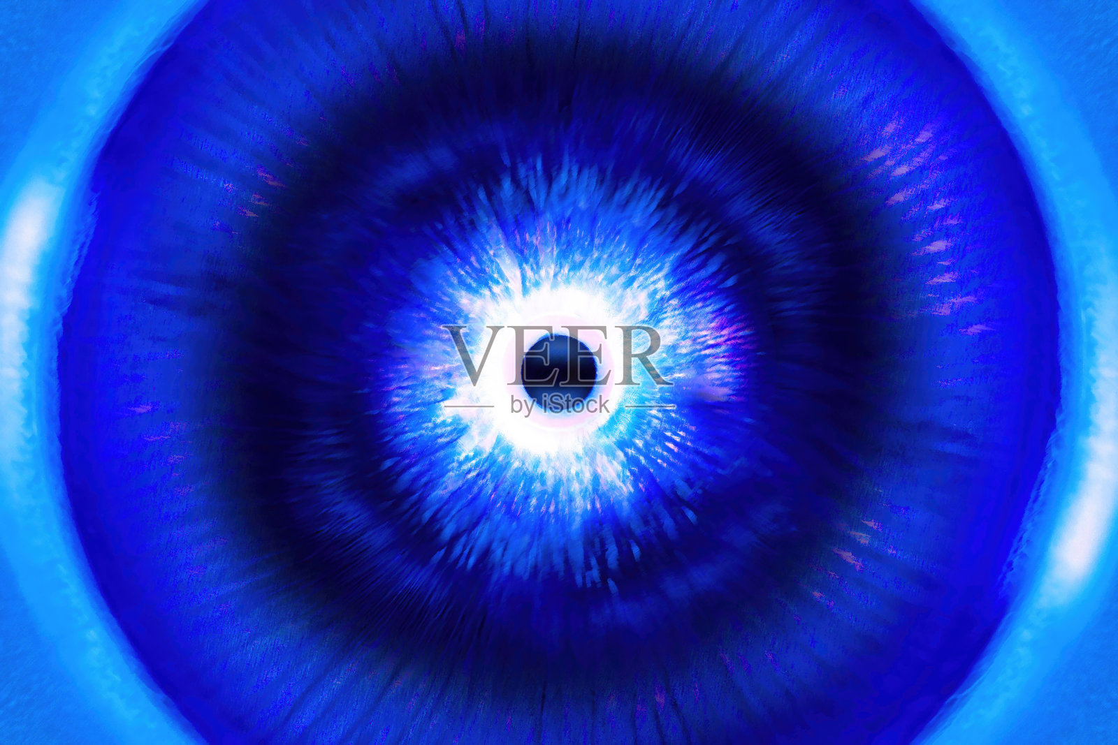 抽象概念彩色发光眼球高分辨率3D表示照片摄影图片