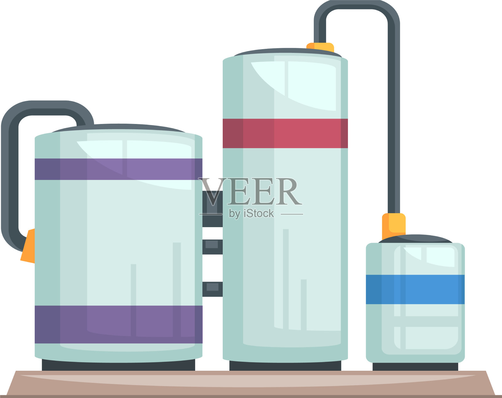 扁平水箱设计元素图片