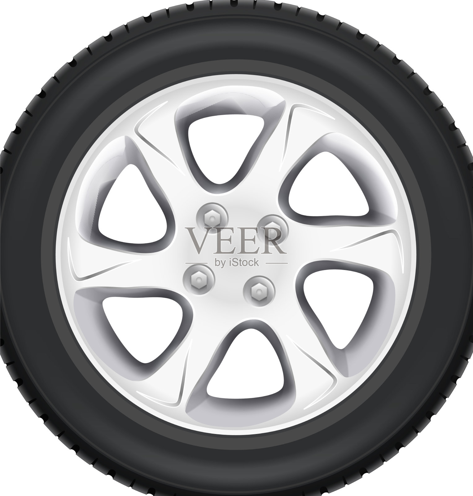 逼真的轮胎设计元素图片