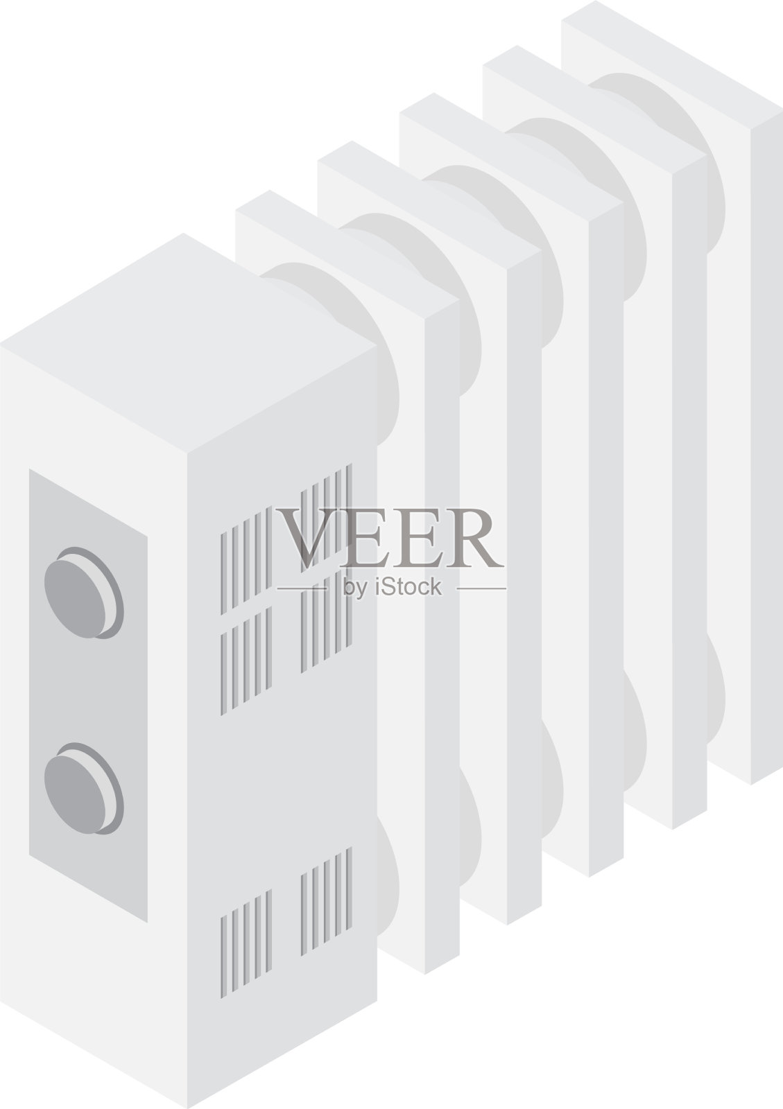 散热器等距图标设计元素图片