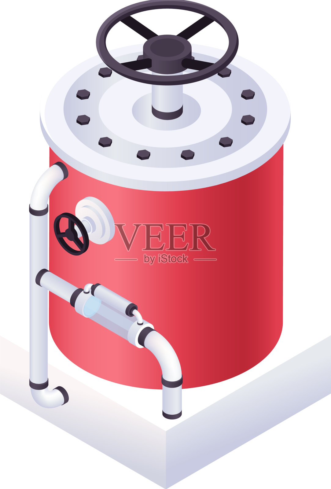 等距蒸汽朋克机制设计元素图片