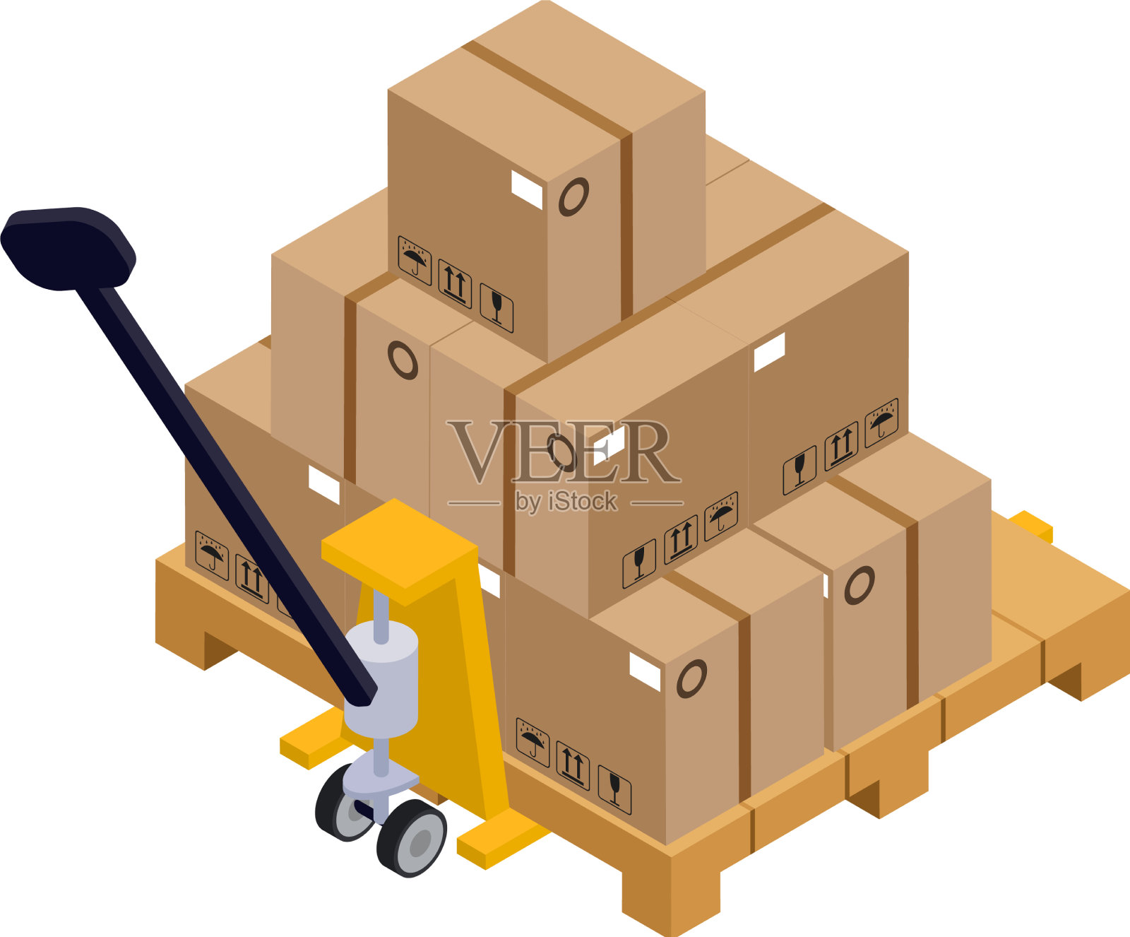 等距托盘车设计元素图片