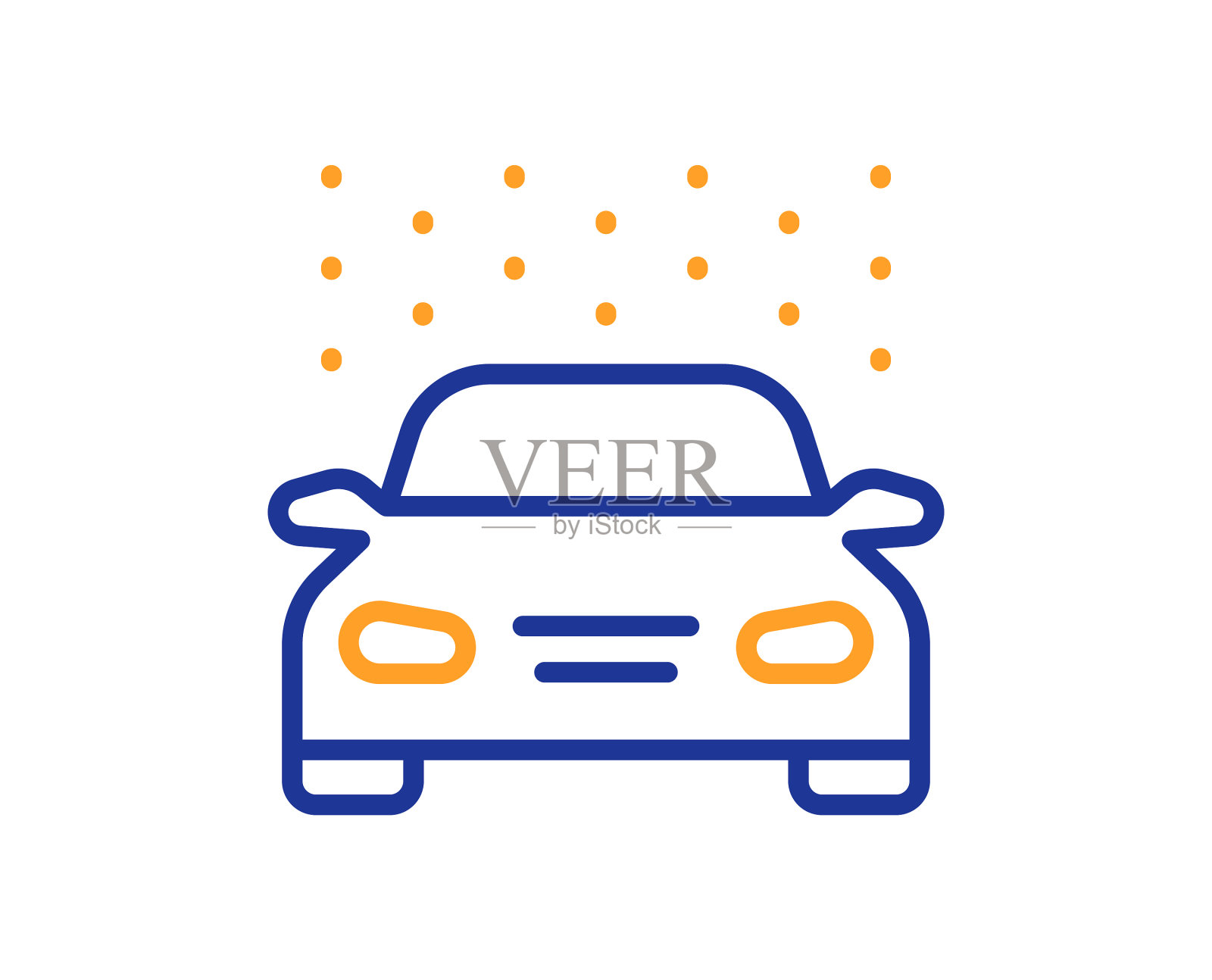 洗车线图标自动清洗标志插画图片素材