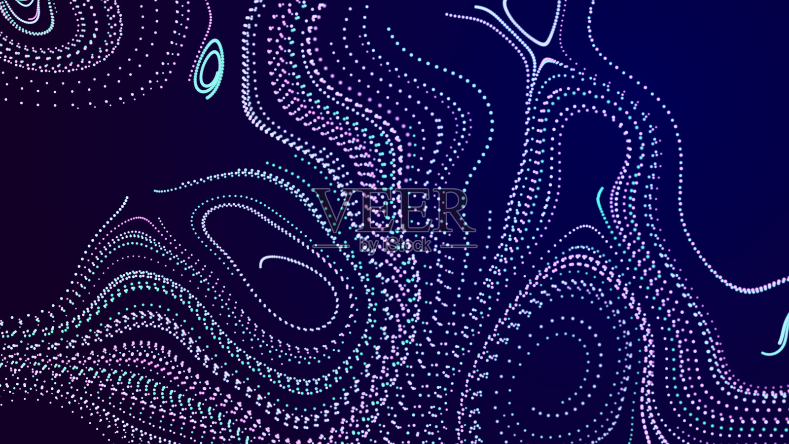 从圆形彩色线条抽象数字背景。信息流空间。大数据可视化。3 d渲染。照片摄影图片