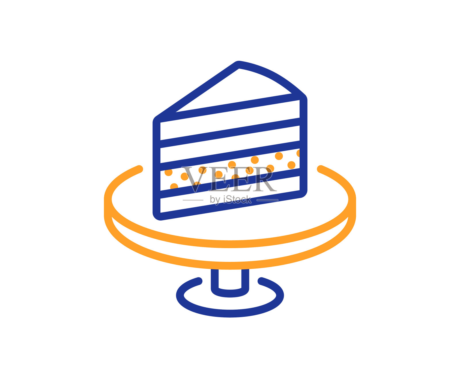 蛋糕线图标甜品标志设计元素图片