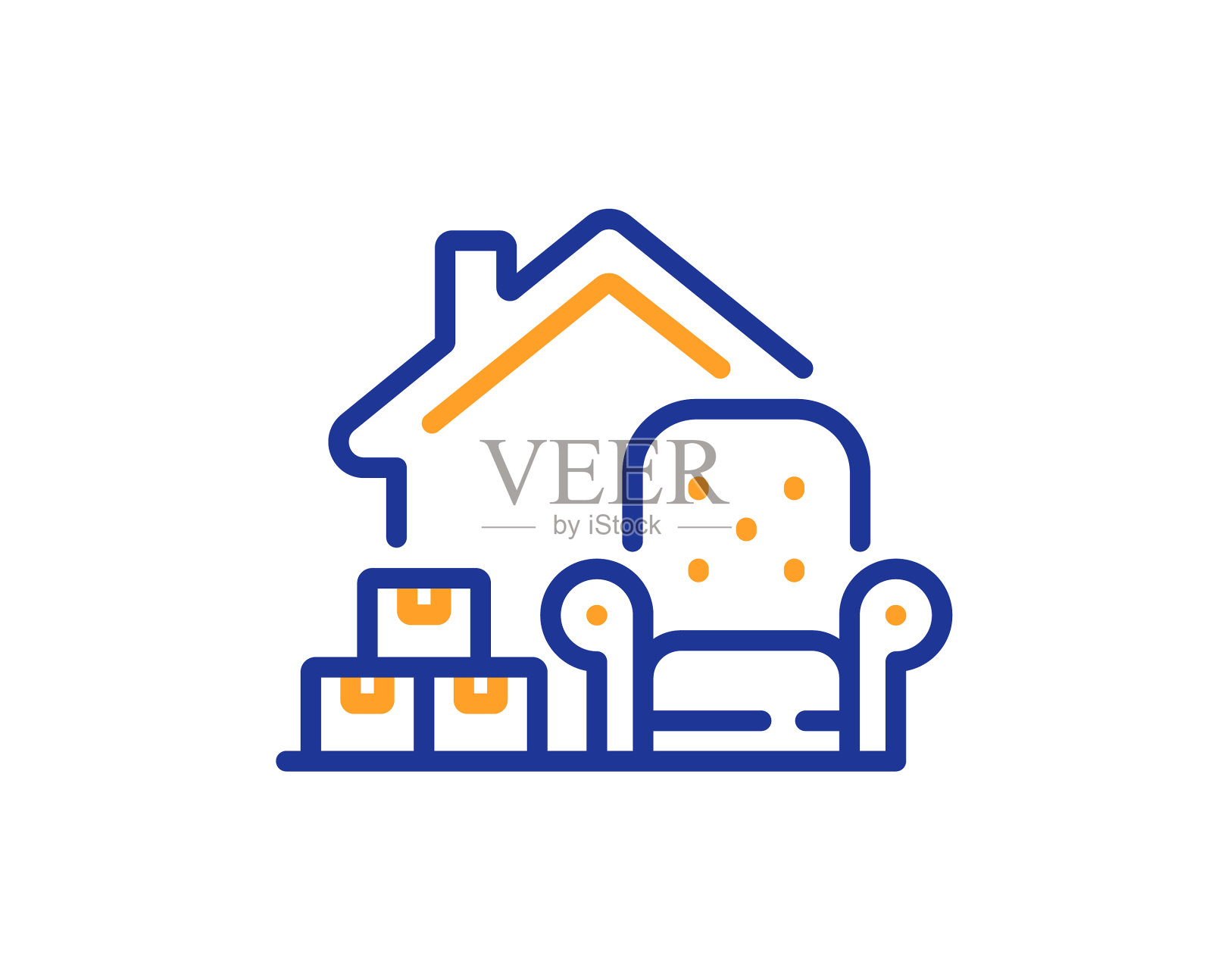 打包东西行图标家搬家标志图标素材