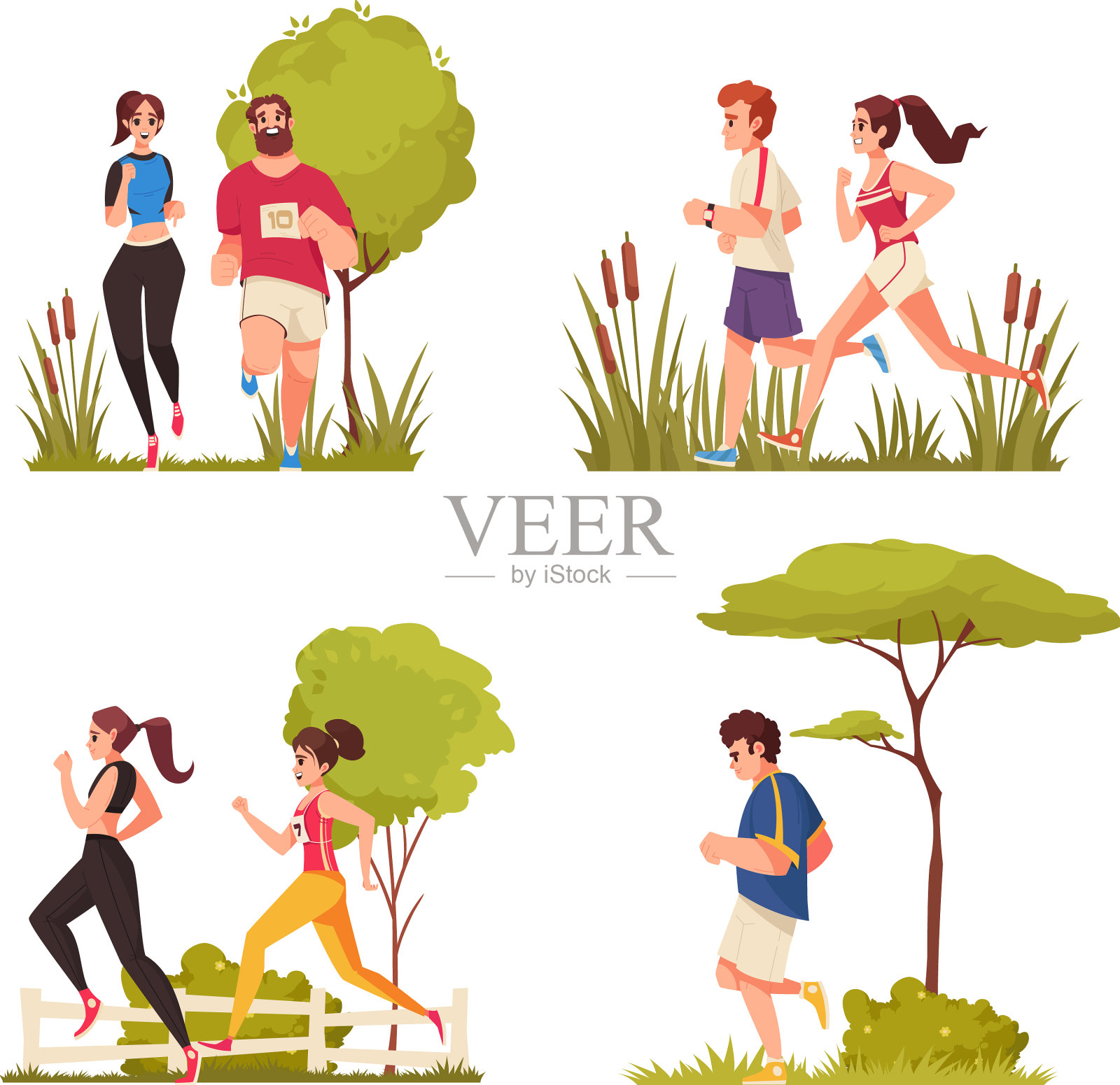 城市跑步者图标素材