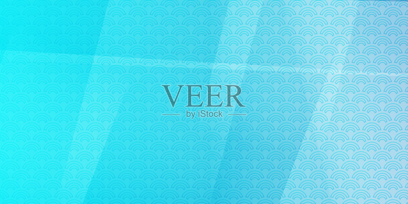 青海波浪型。蓝色背景插图。插画图片素材