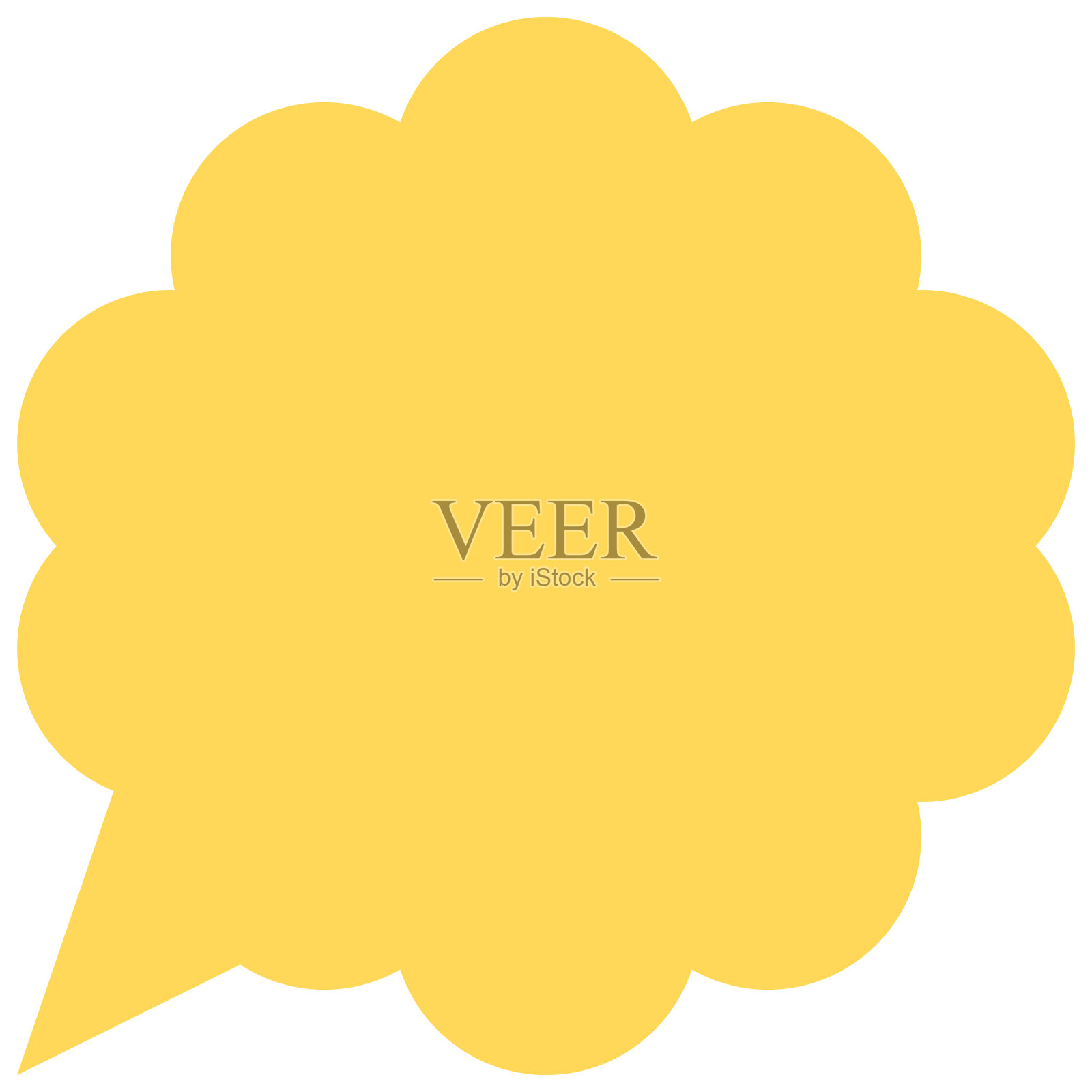 演讲气球图标，平面风格矢量插图插画图片素材