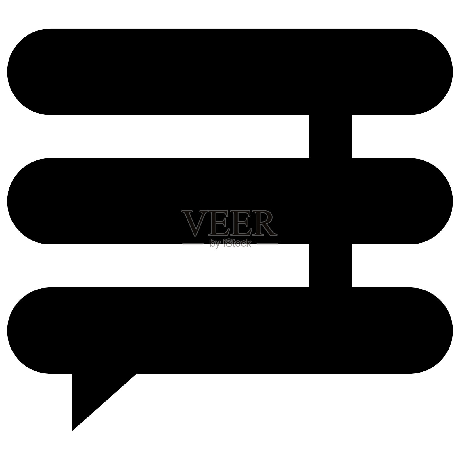 演讲气球图标，固体风格矢量插图图标素材