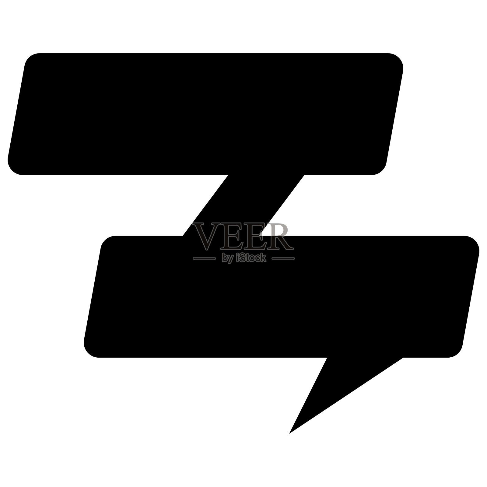 演讲气球图标，固体风格矢量插图插画图片素材