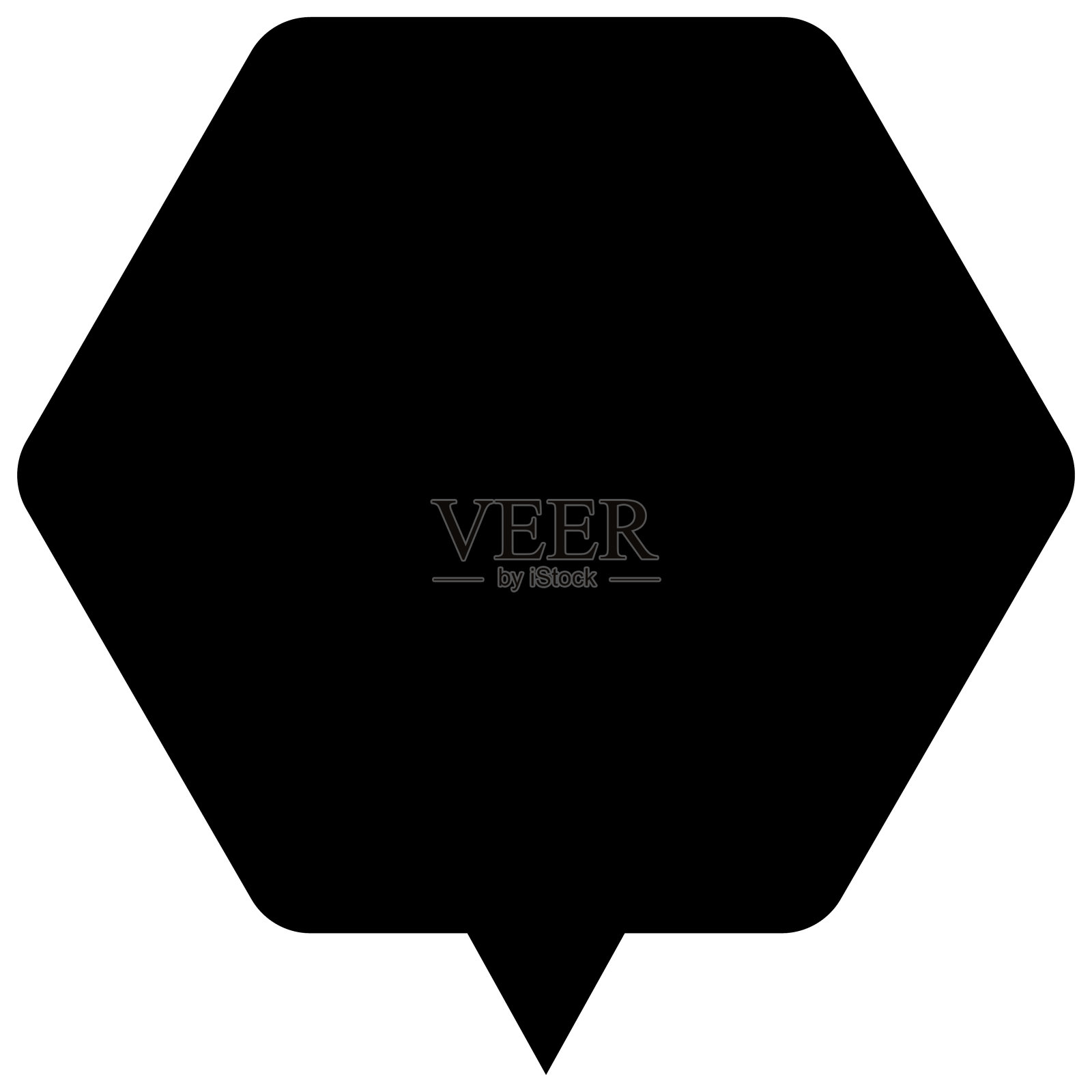 演讲气球图标，固体风格矢量插图插画图片素材