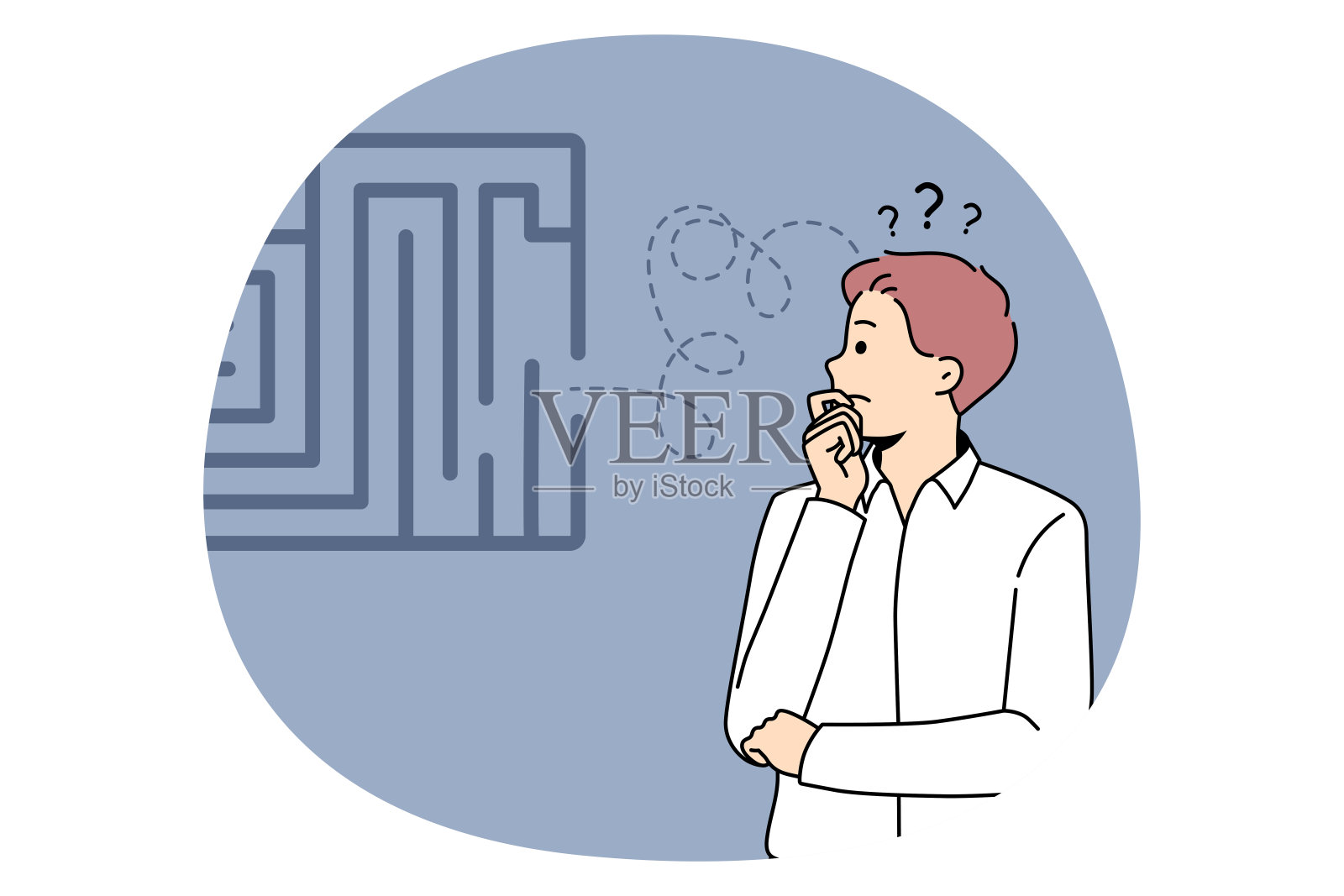 挫折与商业战略的概念。插画图片素材