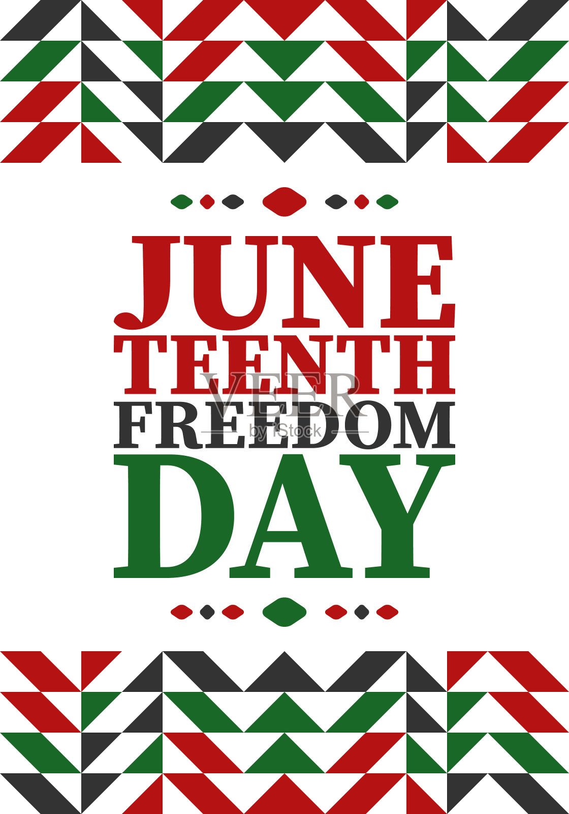 六月节。6月的自由和解放日。独立日。每年的非裔美国人节日，在6月19日庆祝。美国的历史和传统。矢量海报，插图和横幅插画图片素材