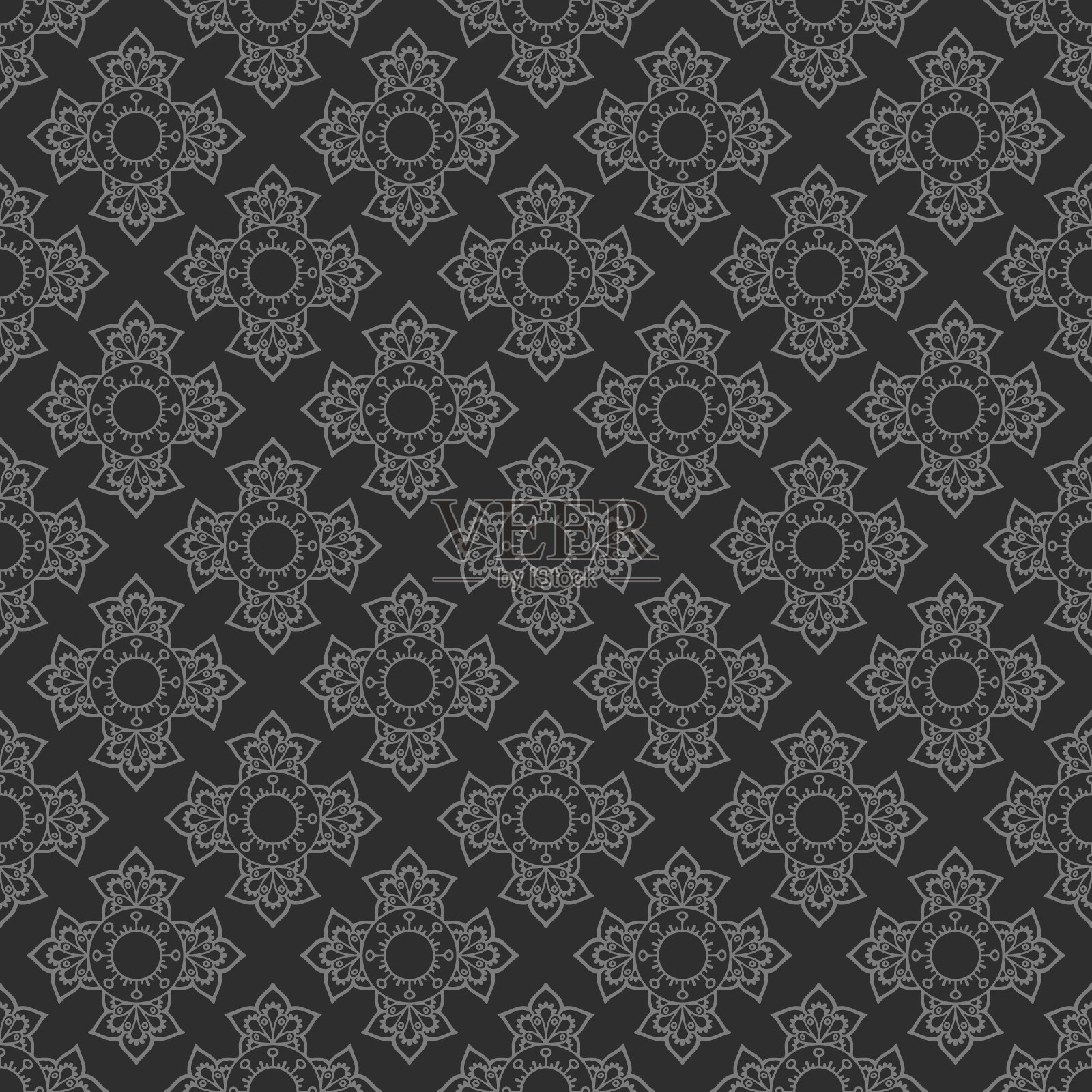 灰色无缝优雅的锦缎图案插画图片素材