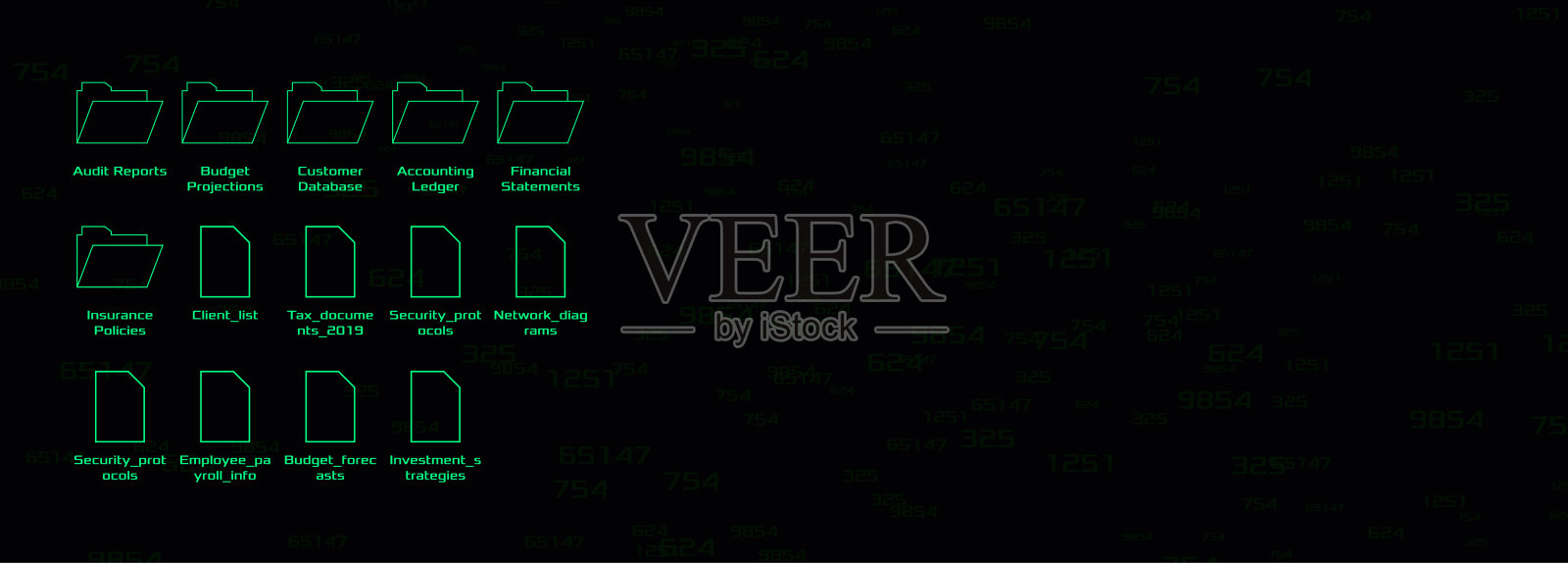 带有复制空间的文件夹界面横幅。向量的背景。插画图片素材