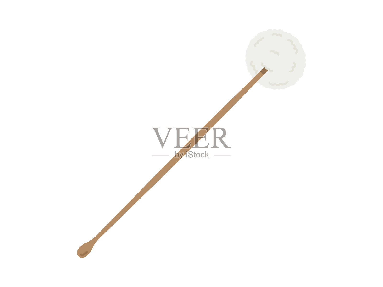 木制耳钉的插图。插画图片素材