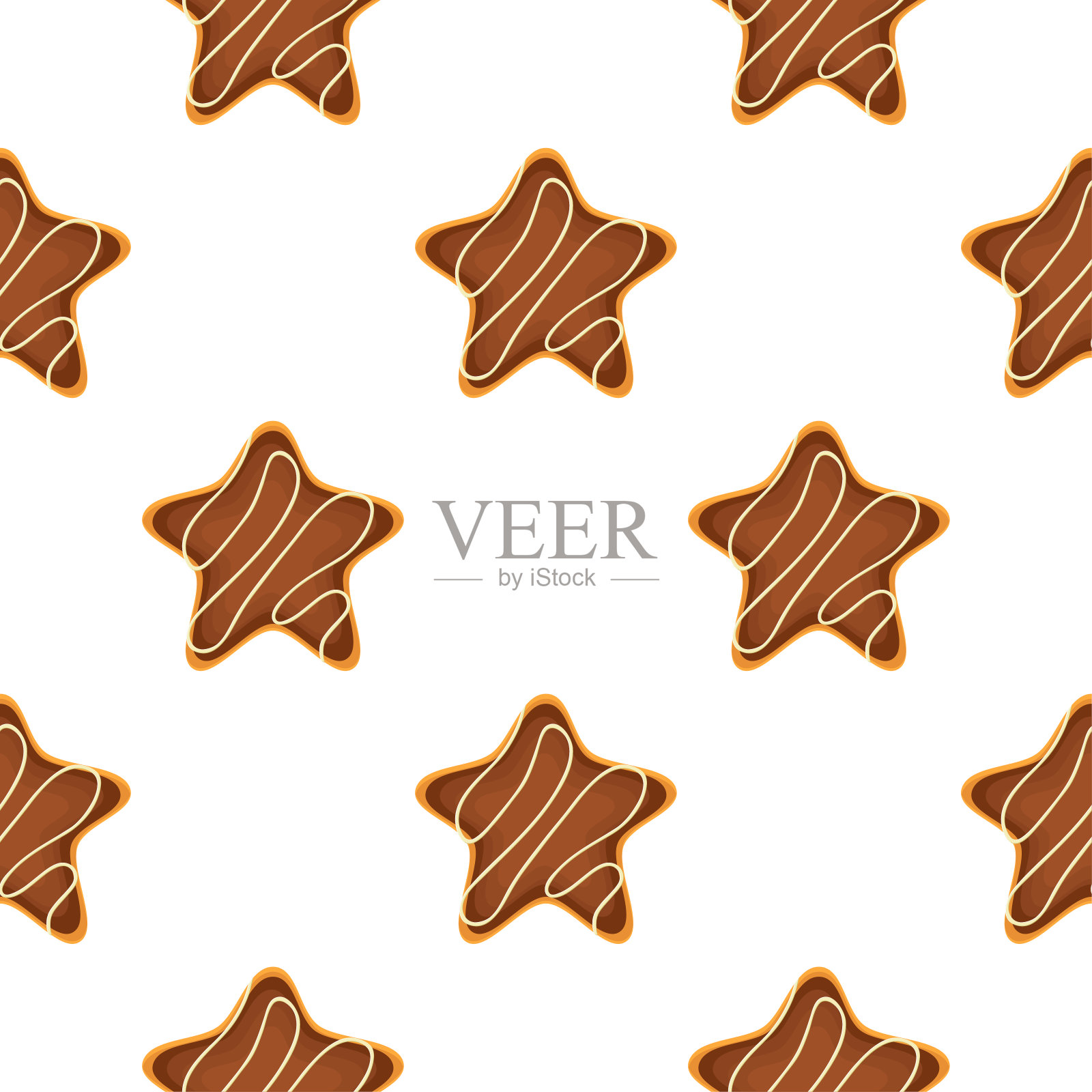 图案自制饼干不同口味的糕点饼干插画图片素材