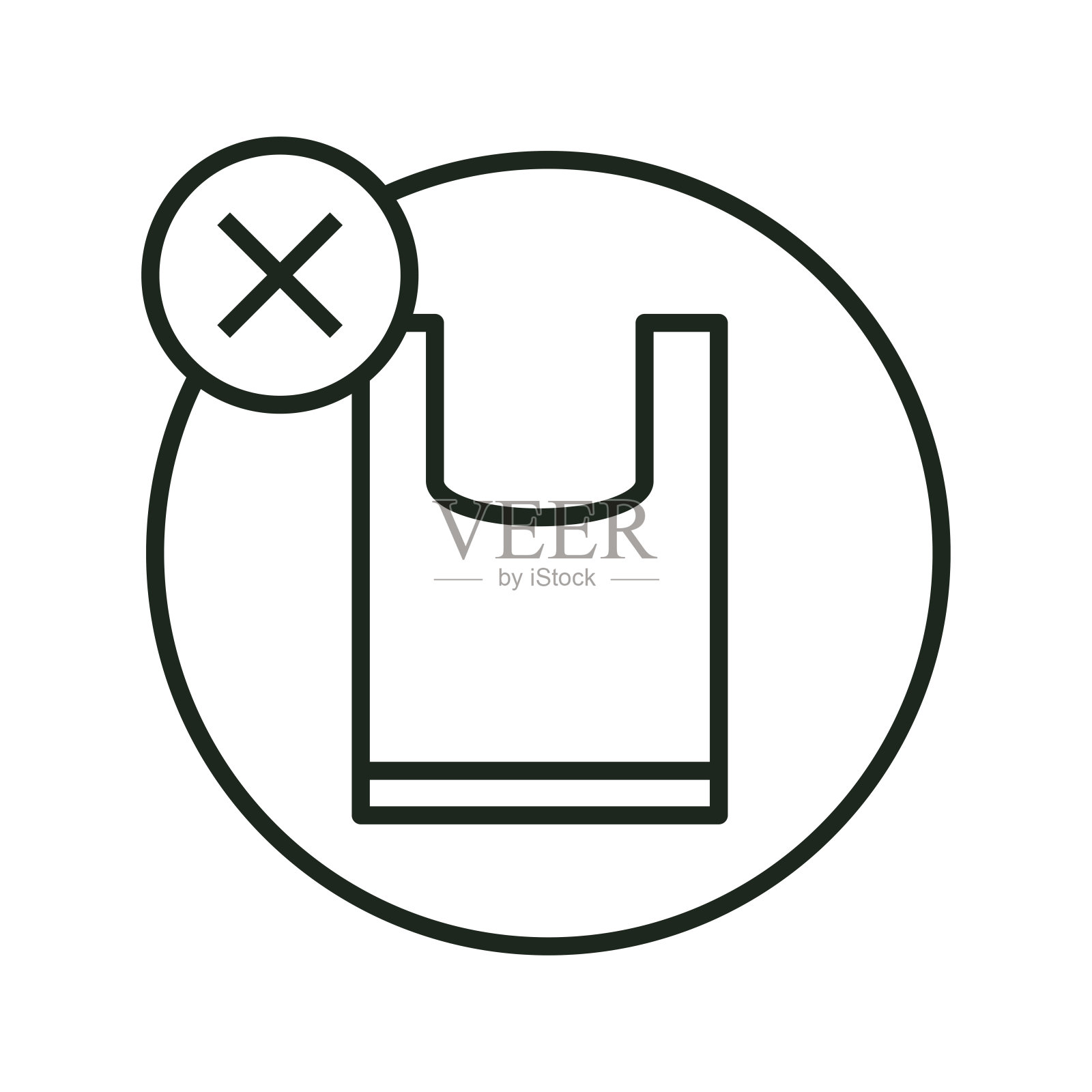 无塑料袋插画图片素材