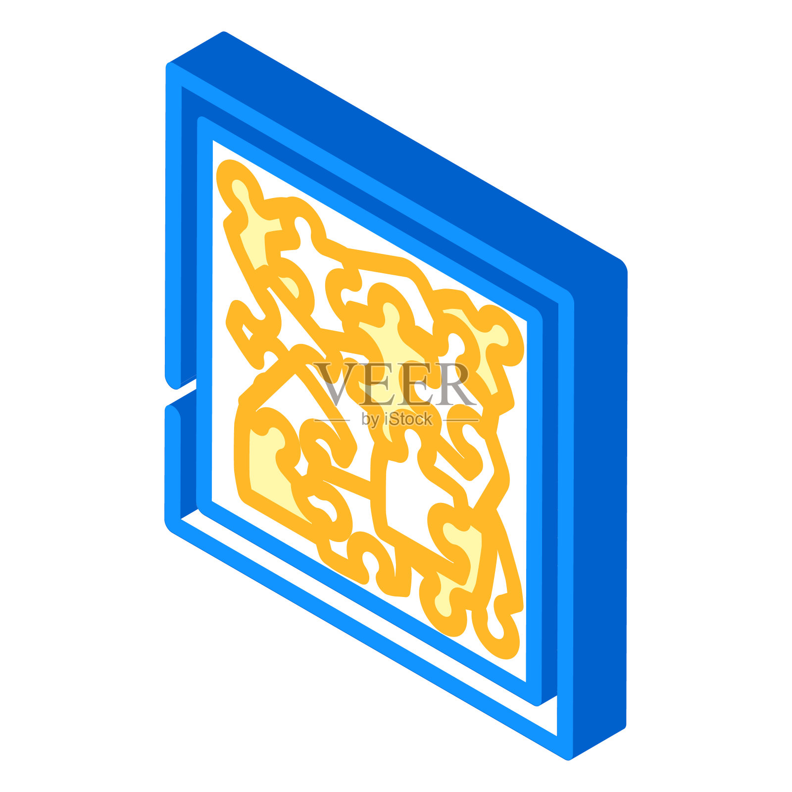 益智棋盘游戏桌等距图标矢量插图插画图片素材